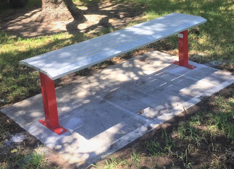 Woodlands Modwood Aluminum Bench - Image 2