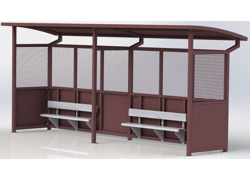 Woodlands Double Long Bus Shelter