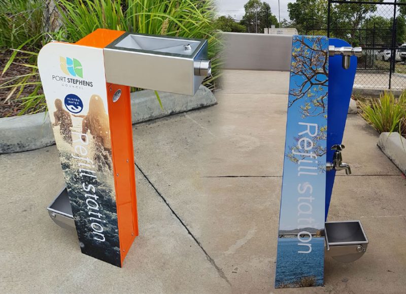 Drink Fountains - A280 customised logo